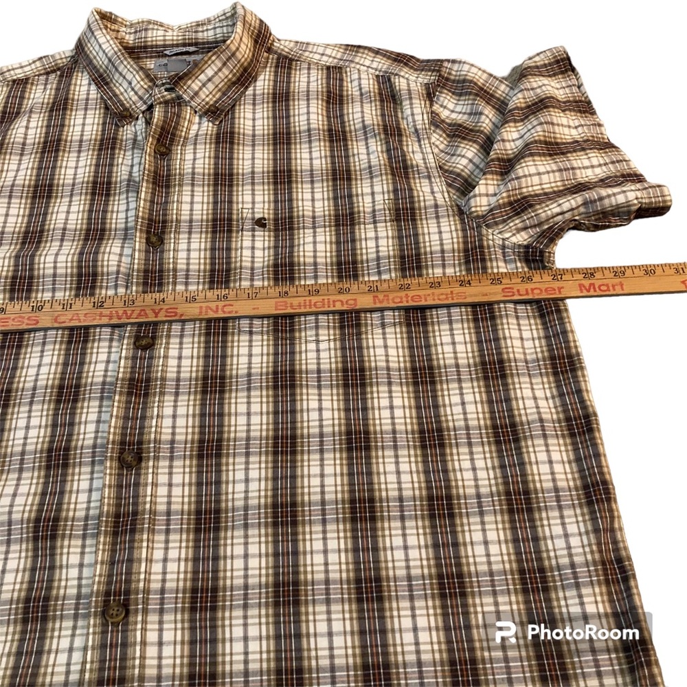 Carhartt Plaid Short Sleeve Shirt men’s size 2XL - Picture 5 of 8